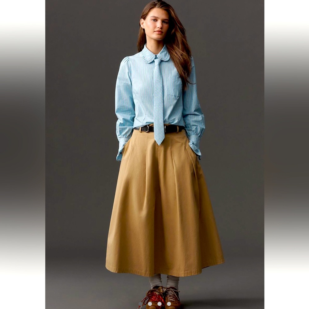 Maeve Necktie Oxford Buttondown Shirt